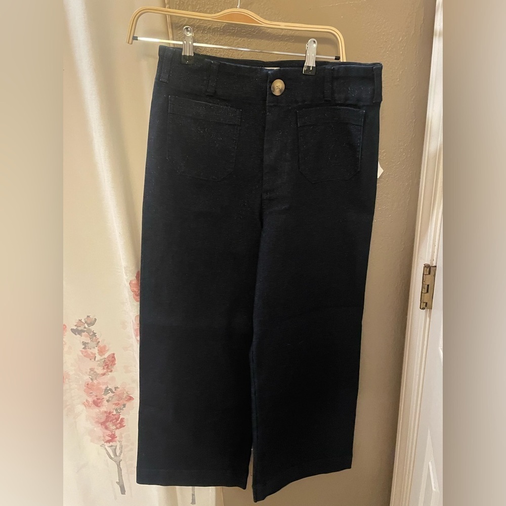 Anthropologie Colette High-Rise Cropped Wide-Leg Jeans: Sparkle Edition Size 29 - Picture 3 of 7
